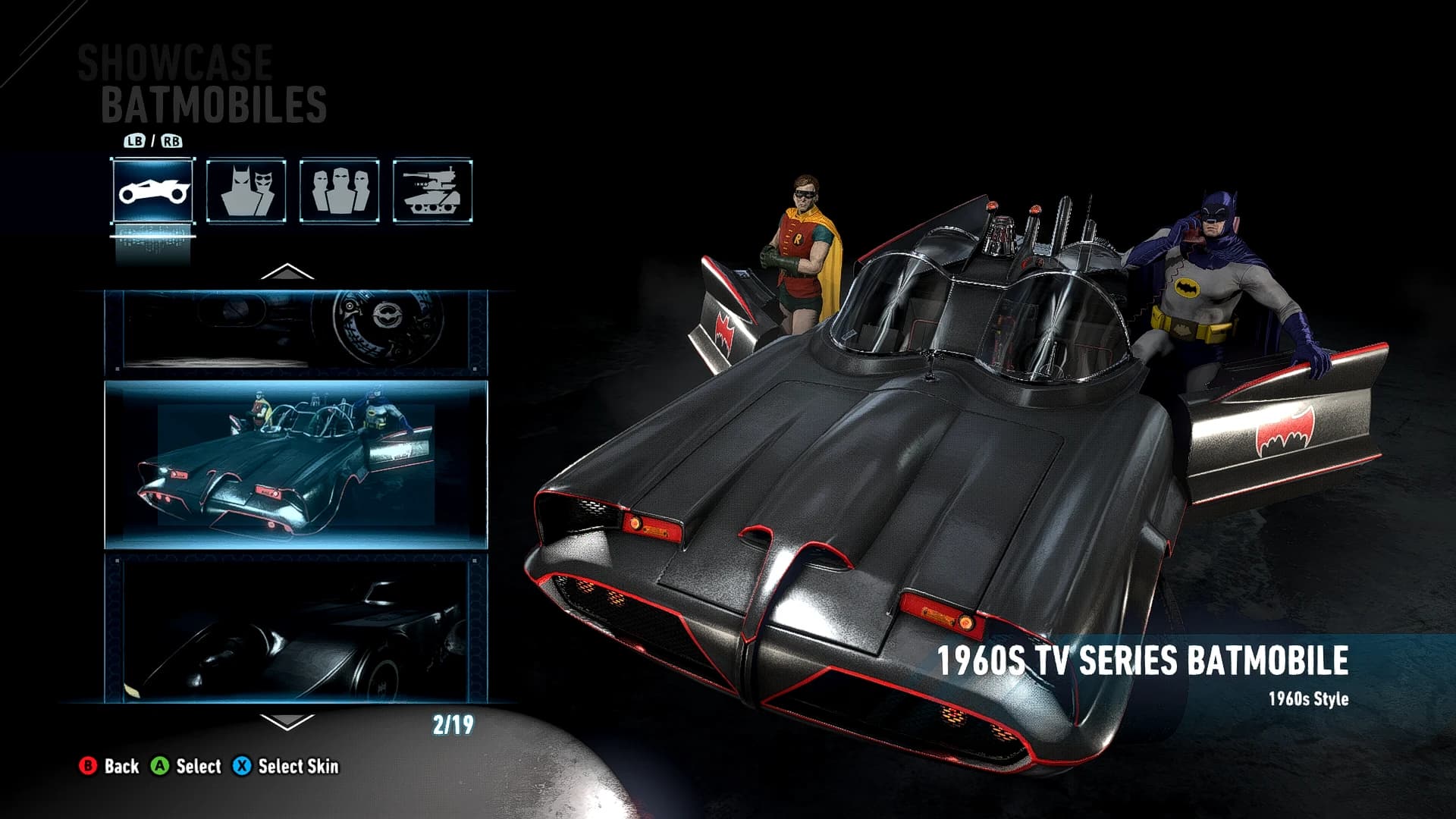 All DLC Batmobiles Unlocked and Can Be Used Throughout Story mode