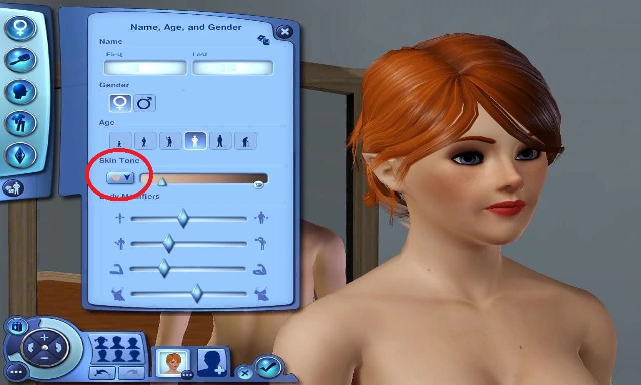 Adult Female Naked Skin with Pubic Hair - Non-Default