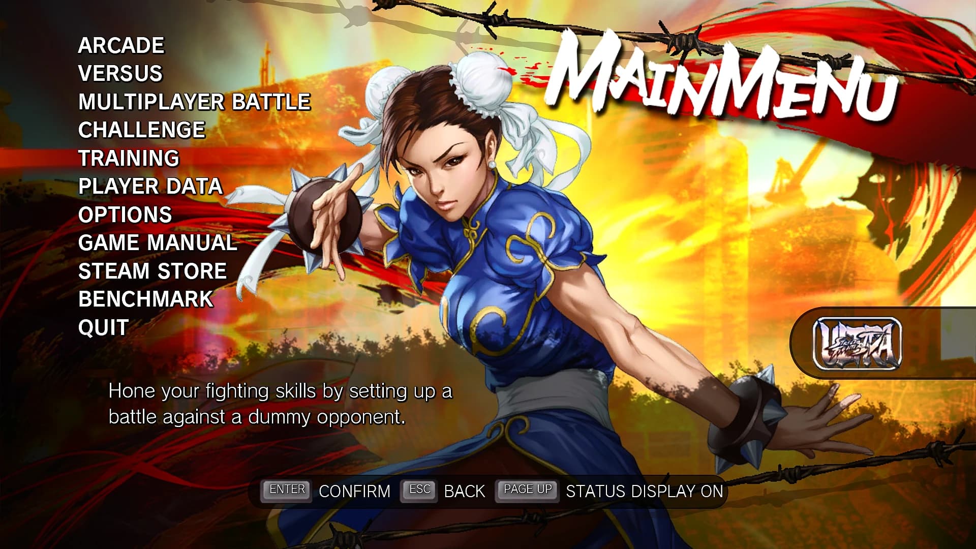 Chun Li Main Menu