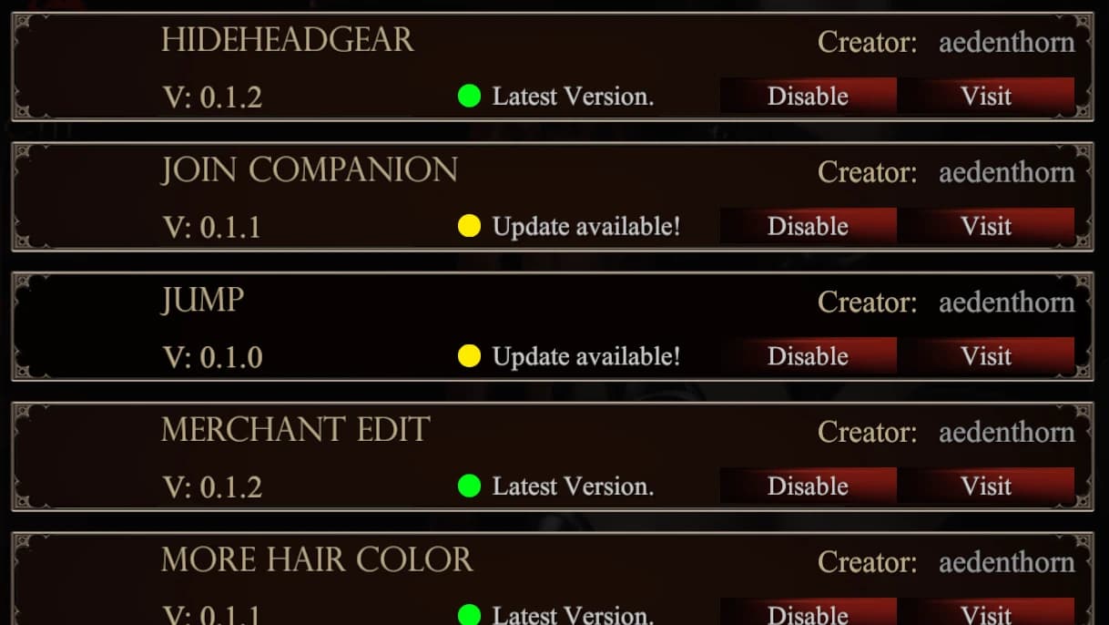 BepInEx Mod Manager Integration