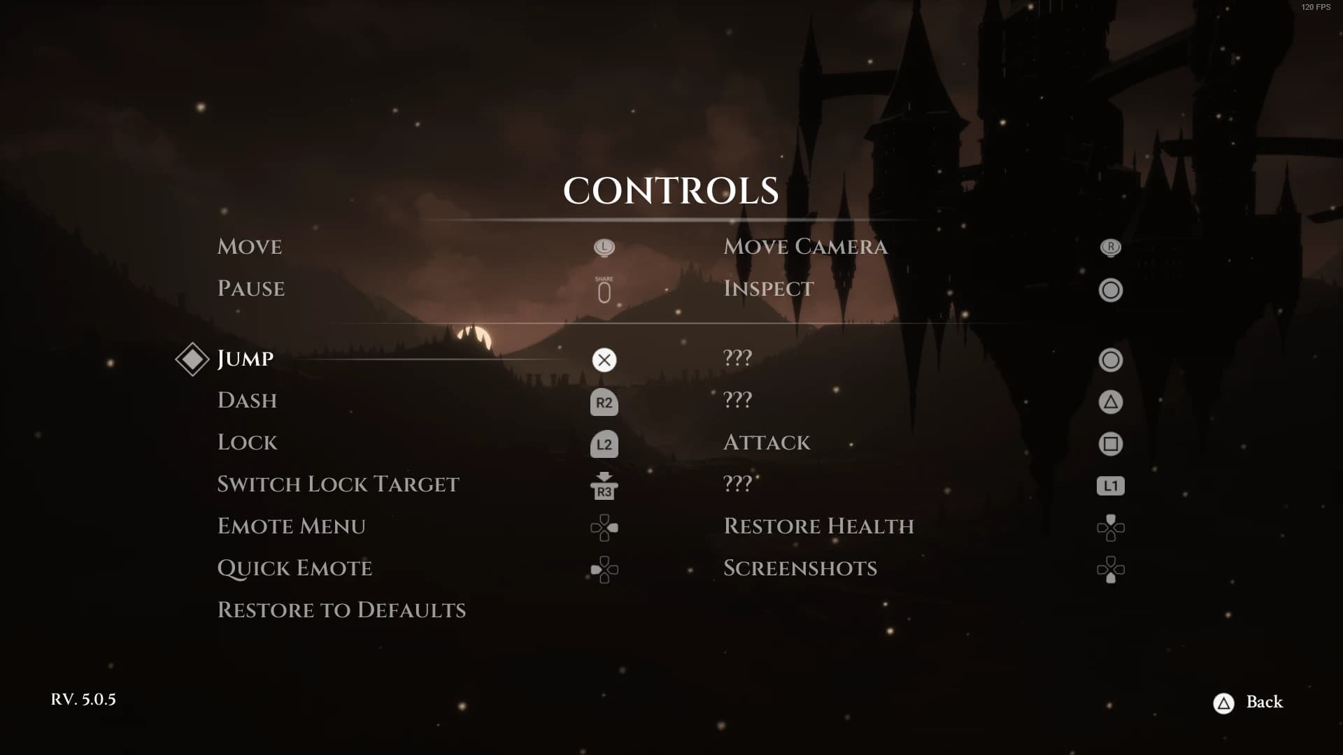 Playstation Control Icons