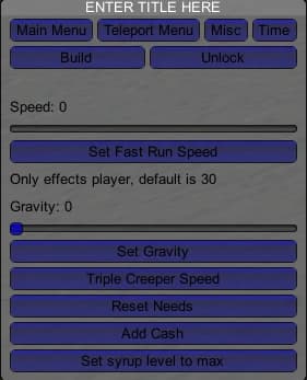 Motionless Cheat Menu