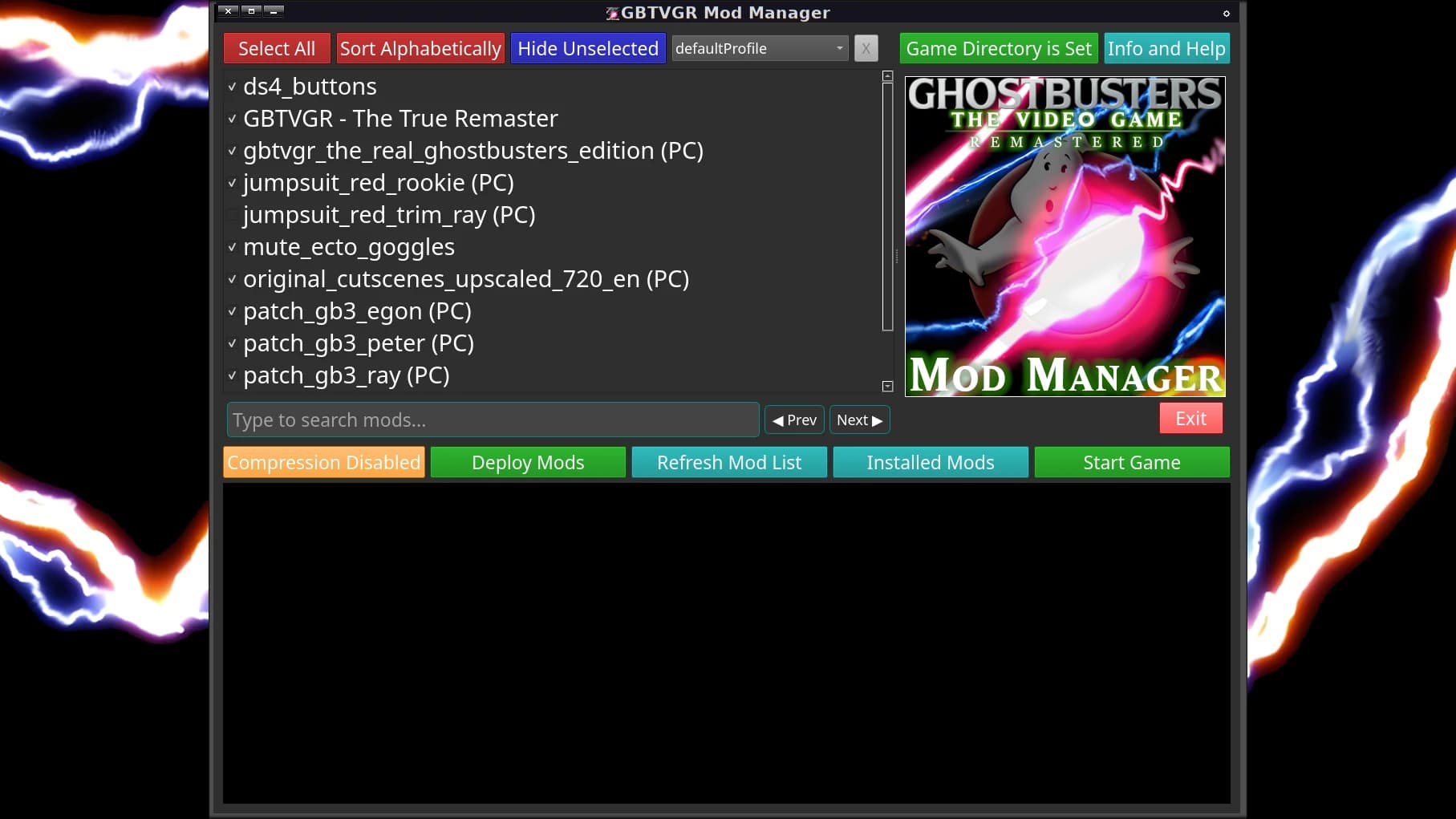 GBTVGR Mod Manager