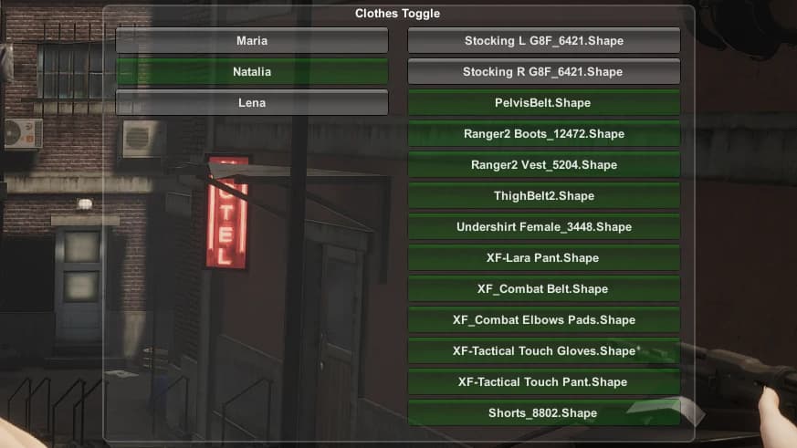 Clothes Toggle
