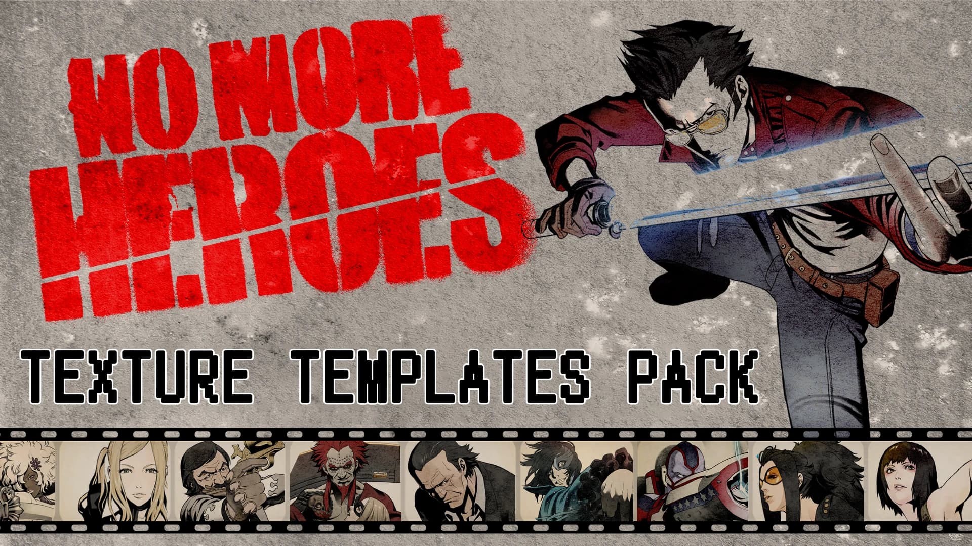 No More Heroes Texture Templates Pack