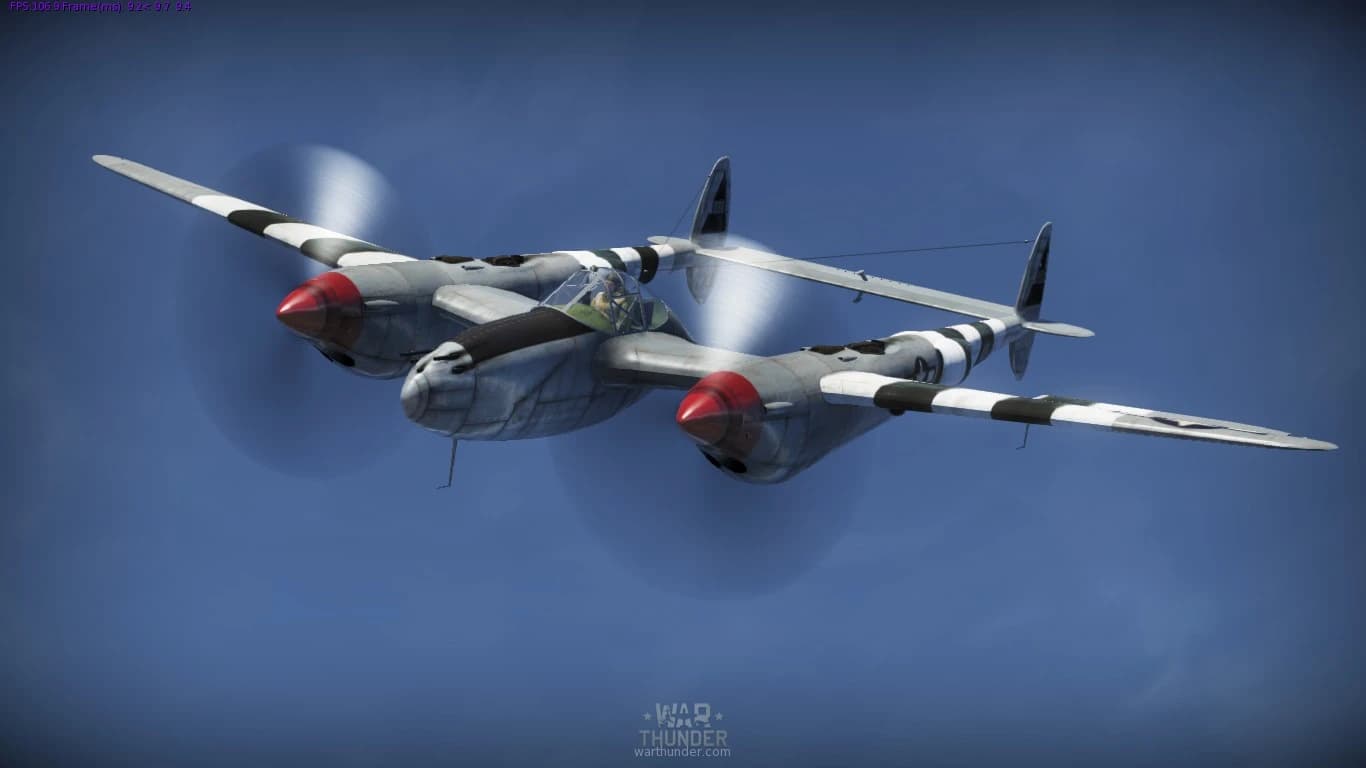 XP-38G or P-38G Lightning with Invasion Stripes