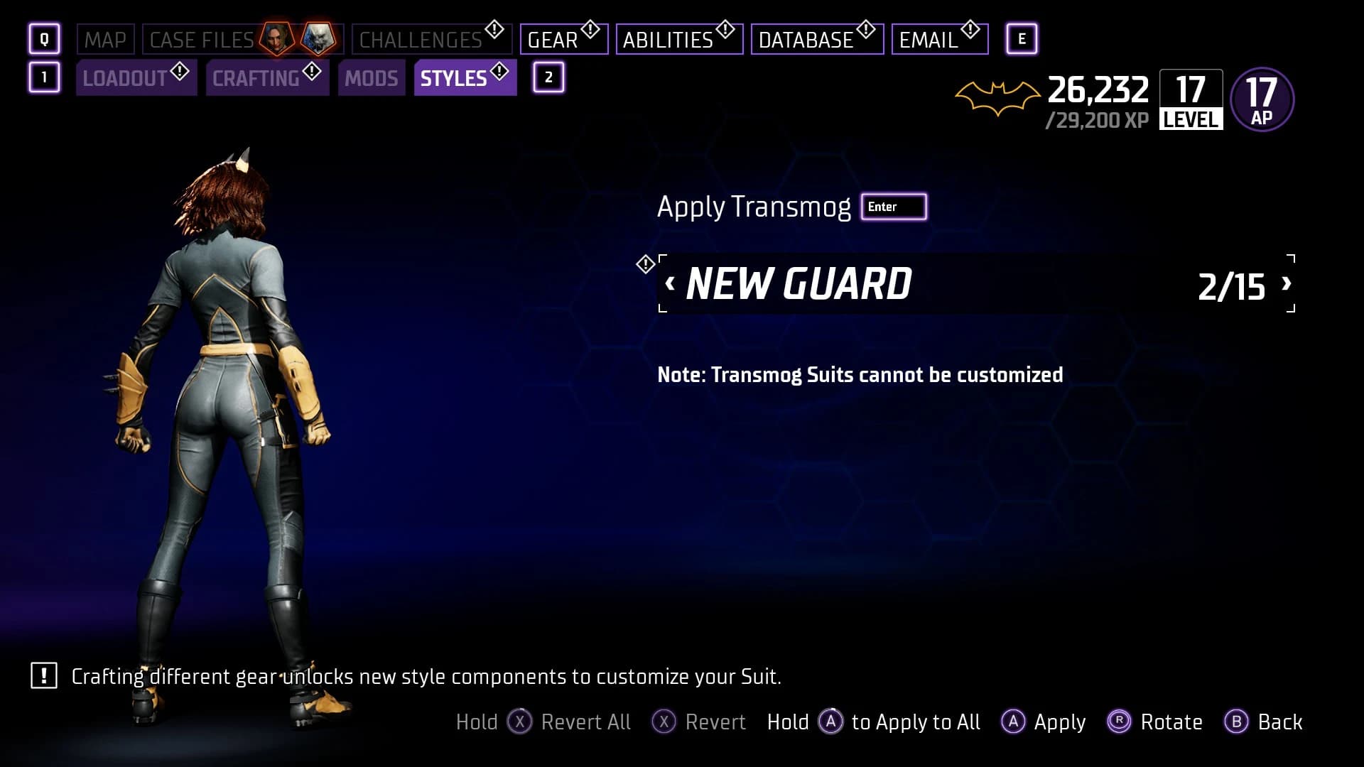 Batgirl short cape and no cape option