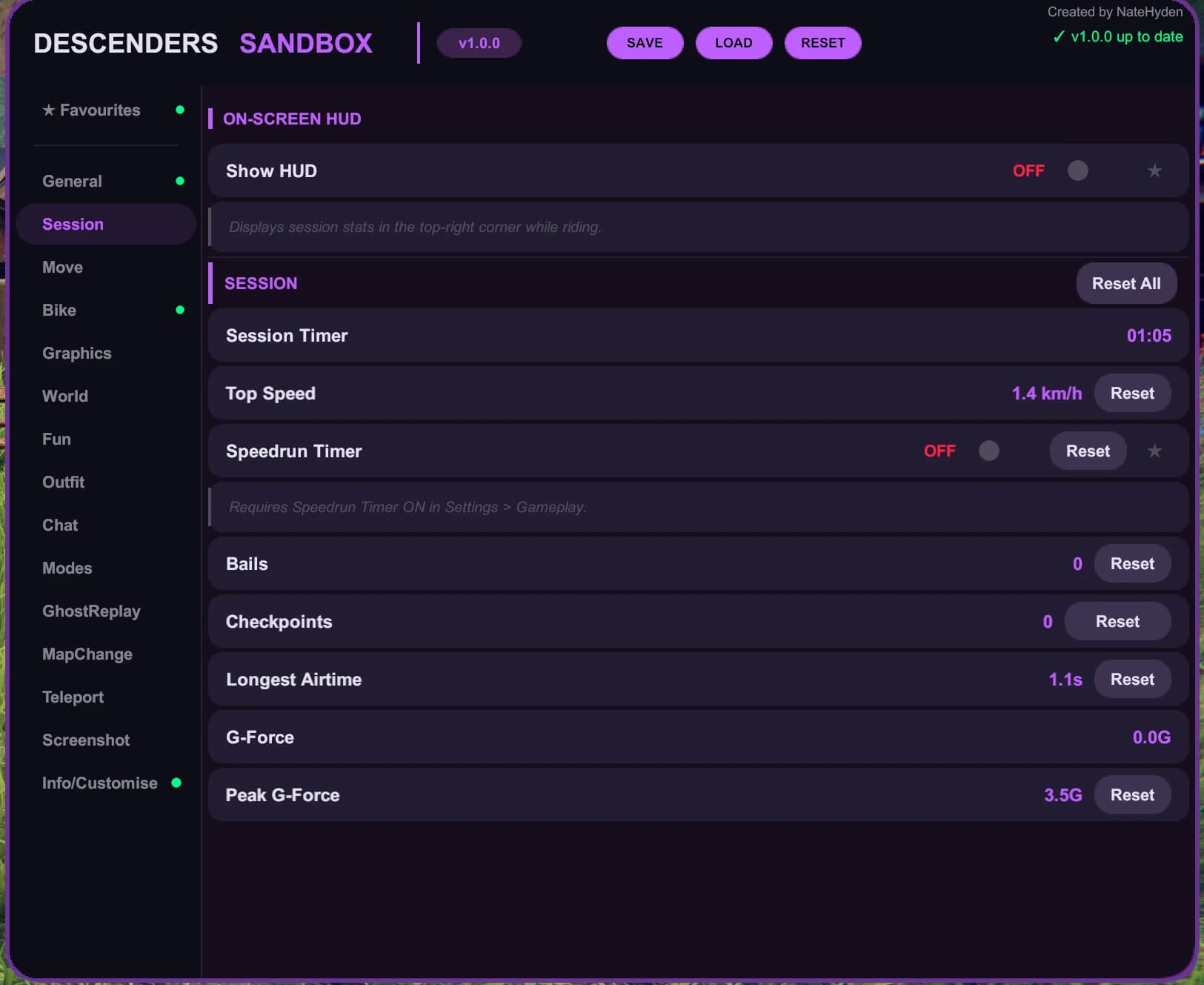 Descenders Physics SandBox