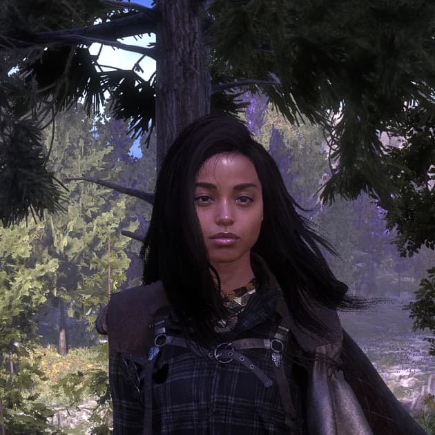Frey's long hair
