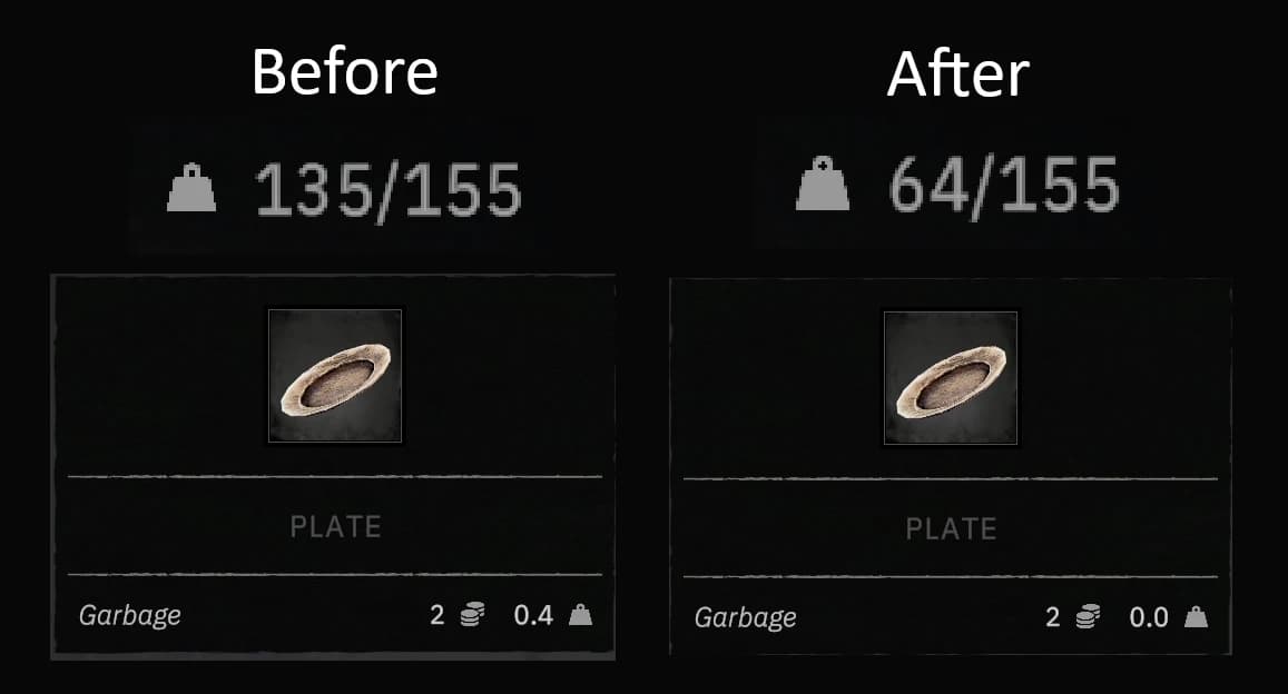 Item Weight Control