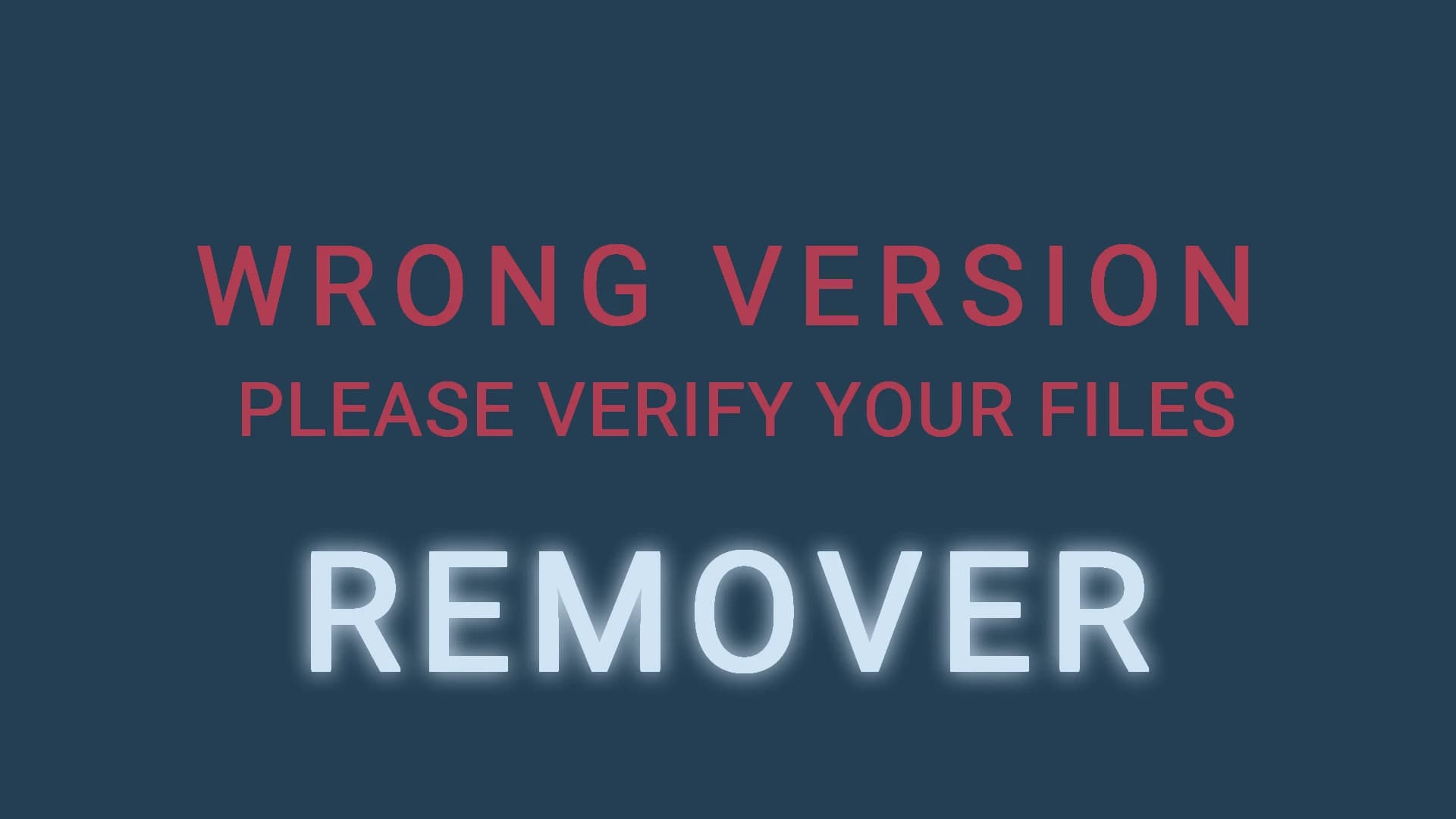 Wrong Version Remover