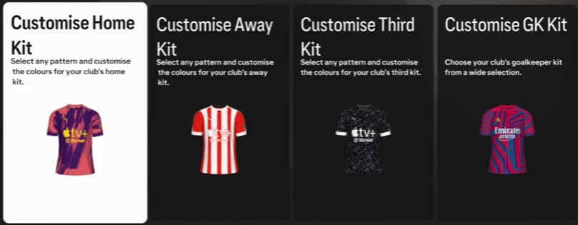 FC25 Create-A-Club Kits TU21