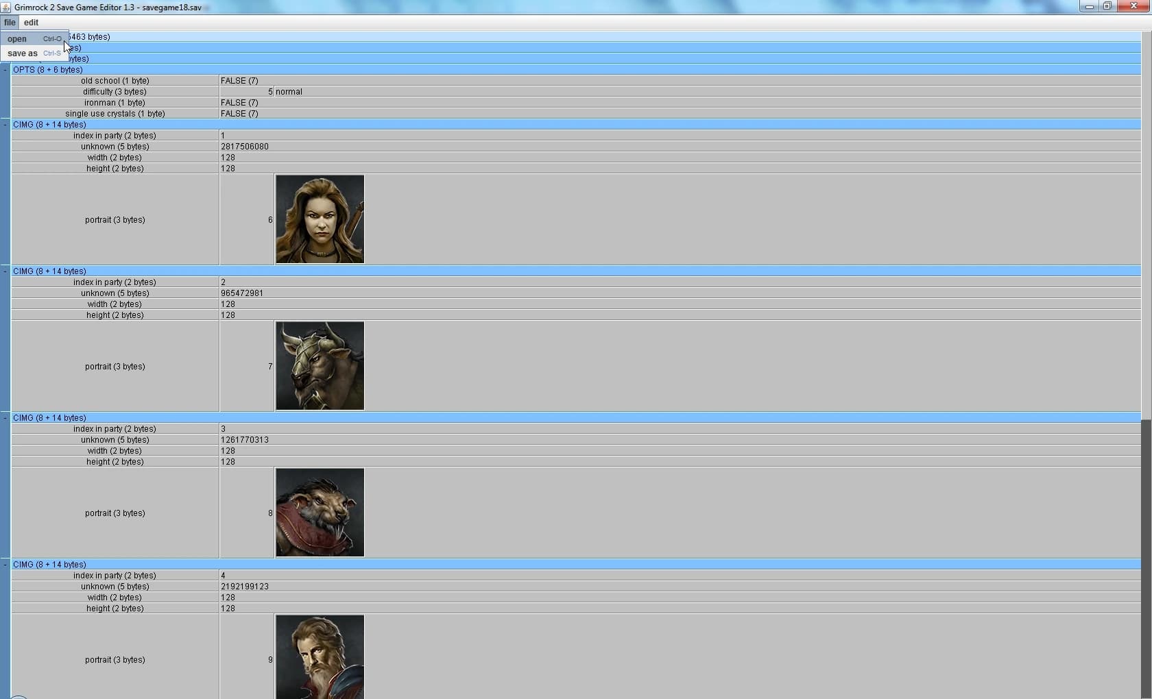 Grimrock 2 Save Editor