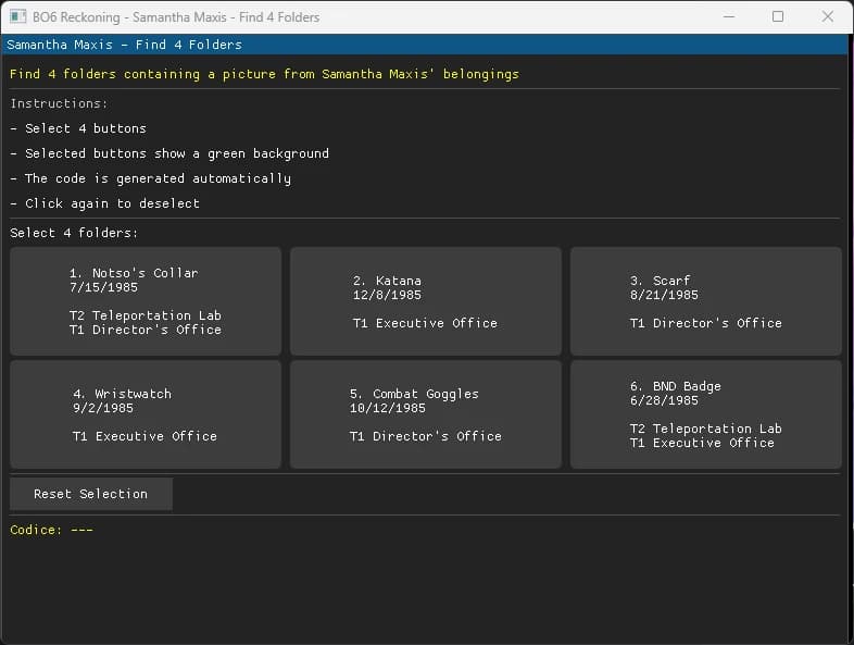 BO6 Reckoning - Folders Step - Tool