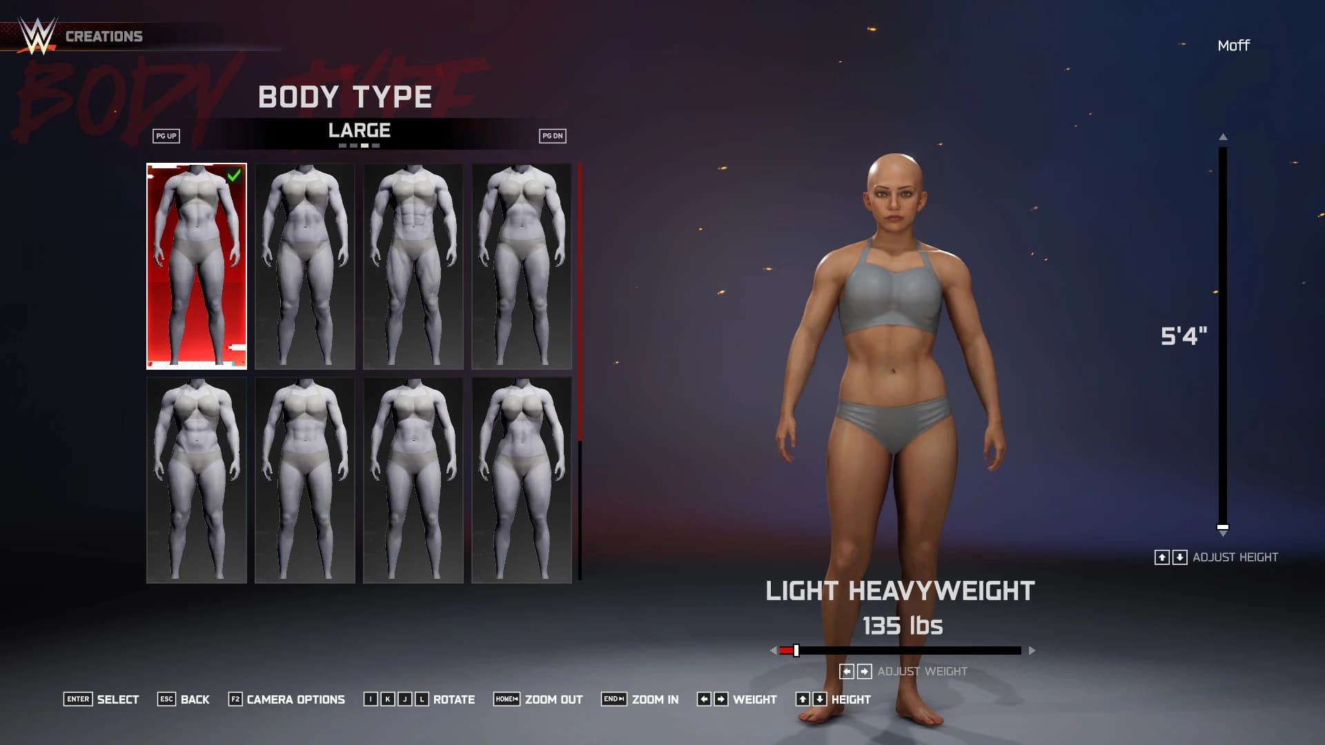 Custom body type for female CAW