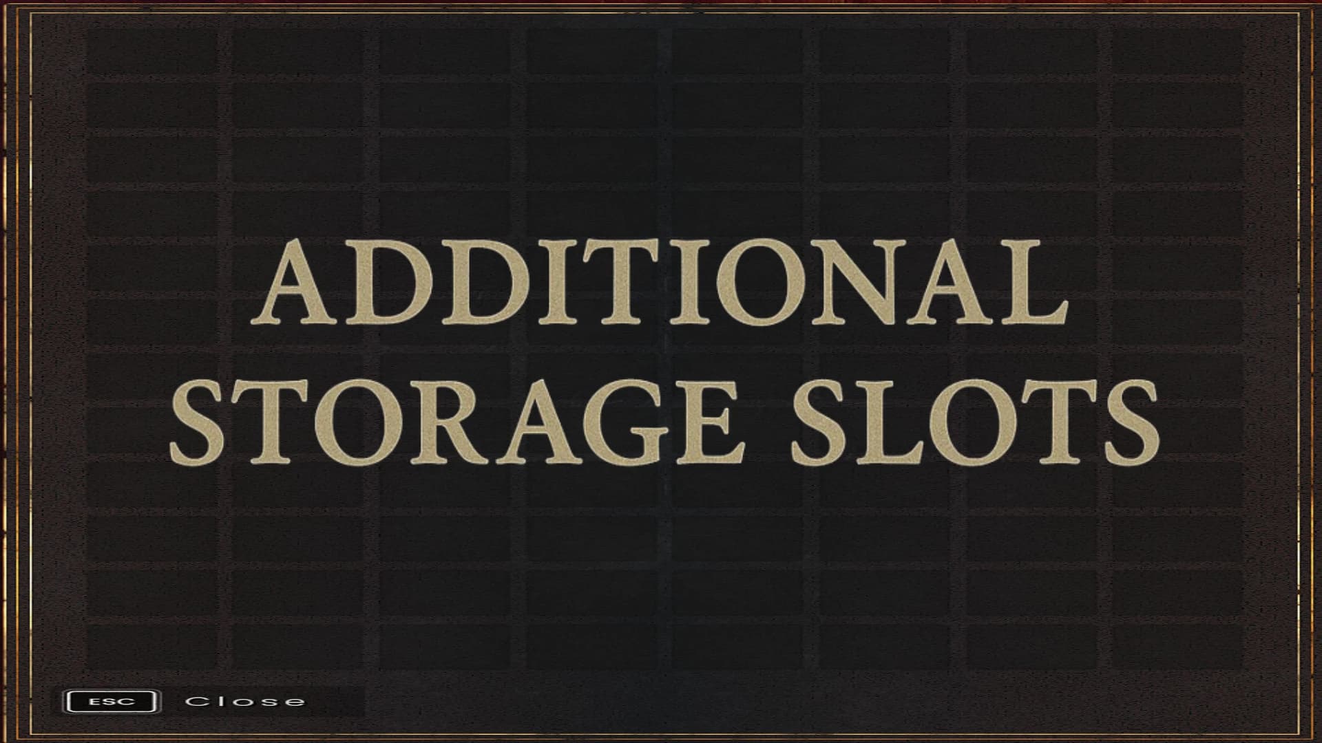 Additional Storage Slots