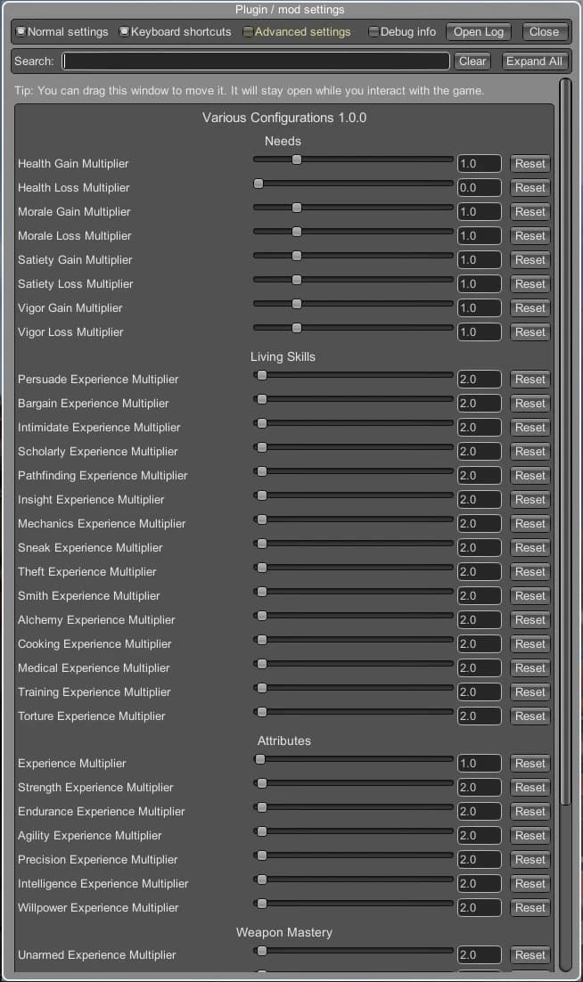 Various Configurations