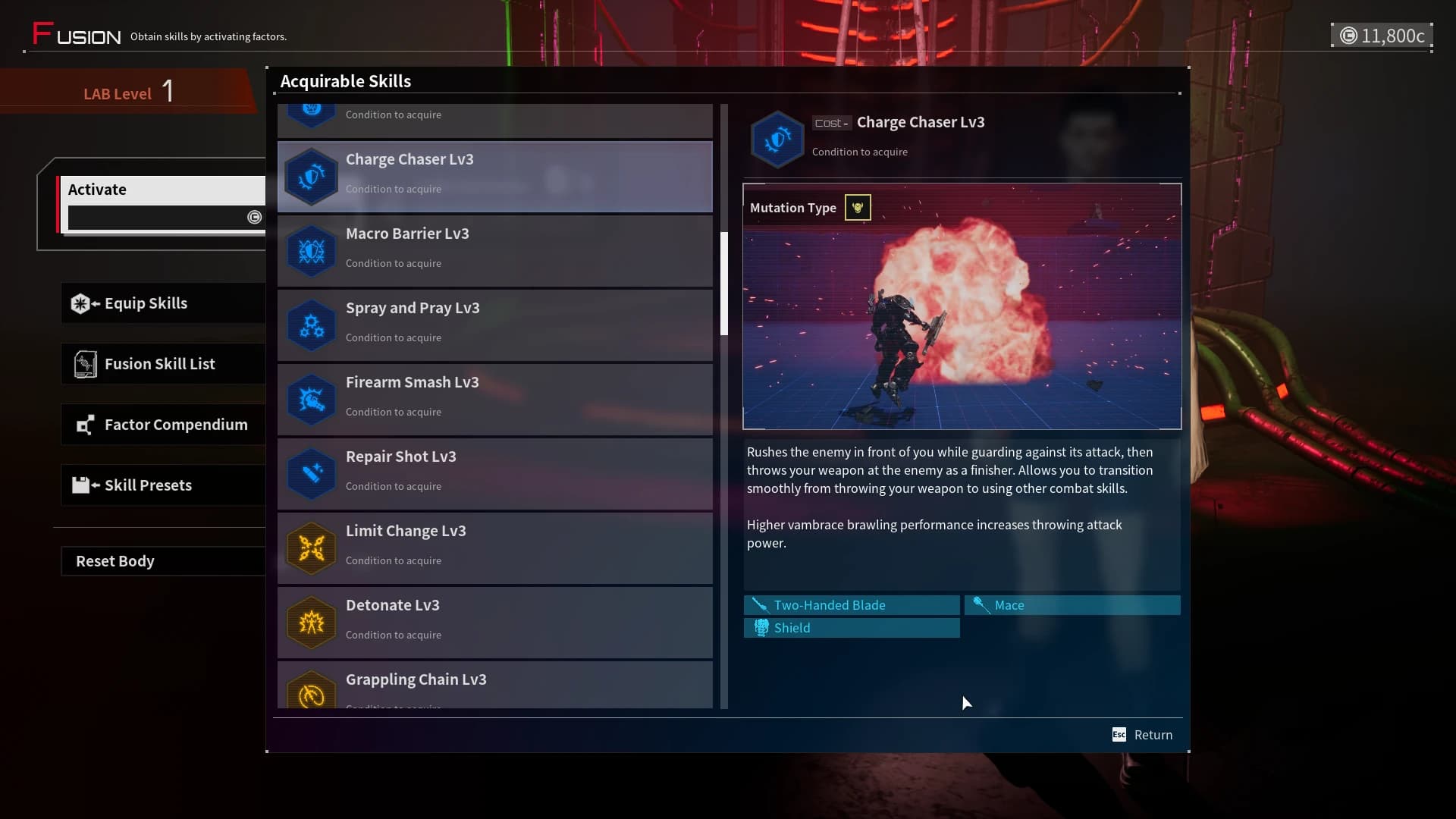 No Cost Gene Fusion or Reset and Equip All Passive Skills