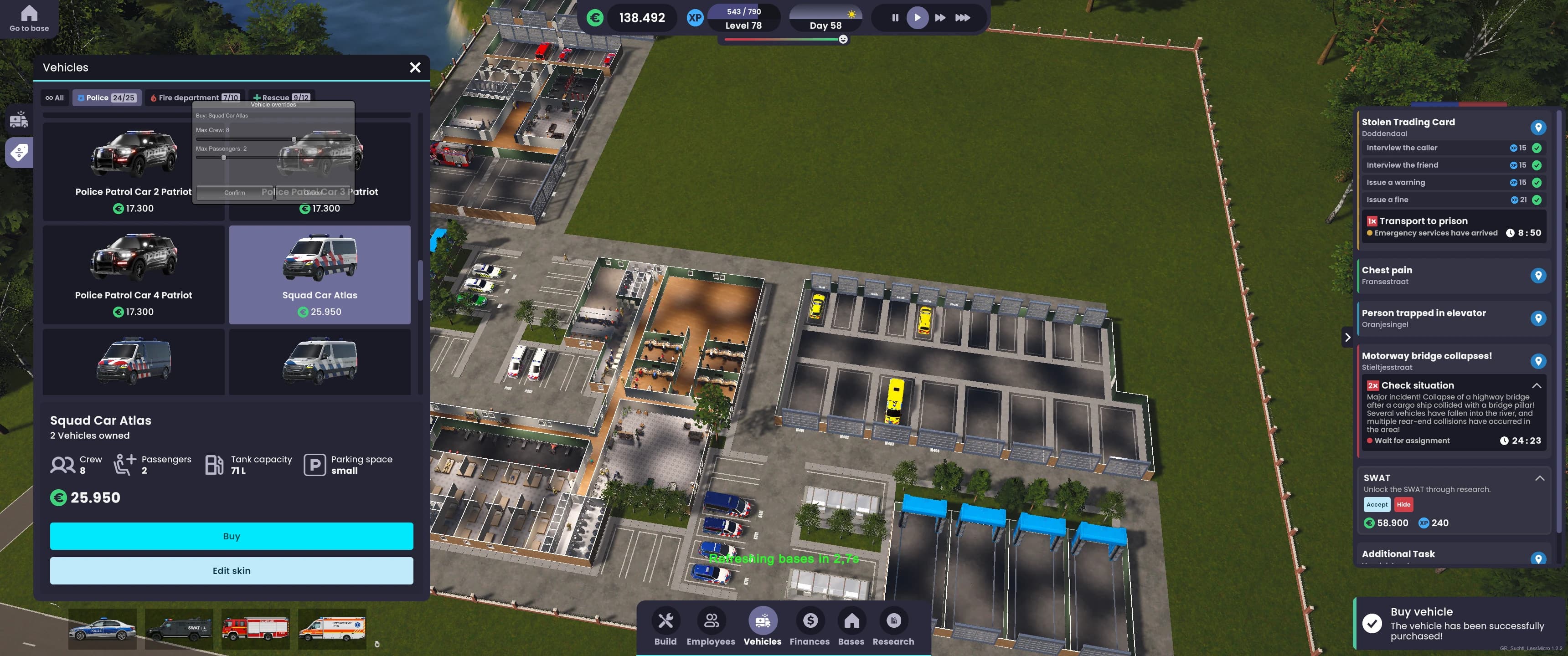Vehicle capacity costumizer