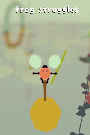 Frog struggles
