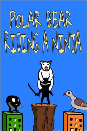 Polar Bear Riding A Ninja