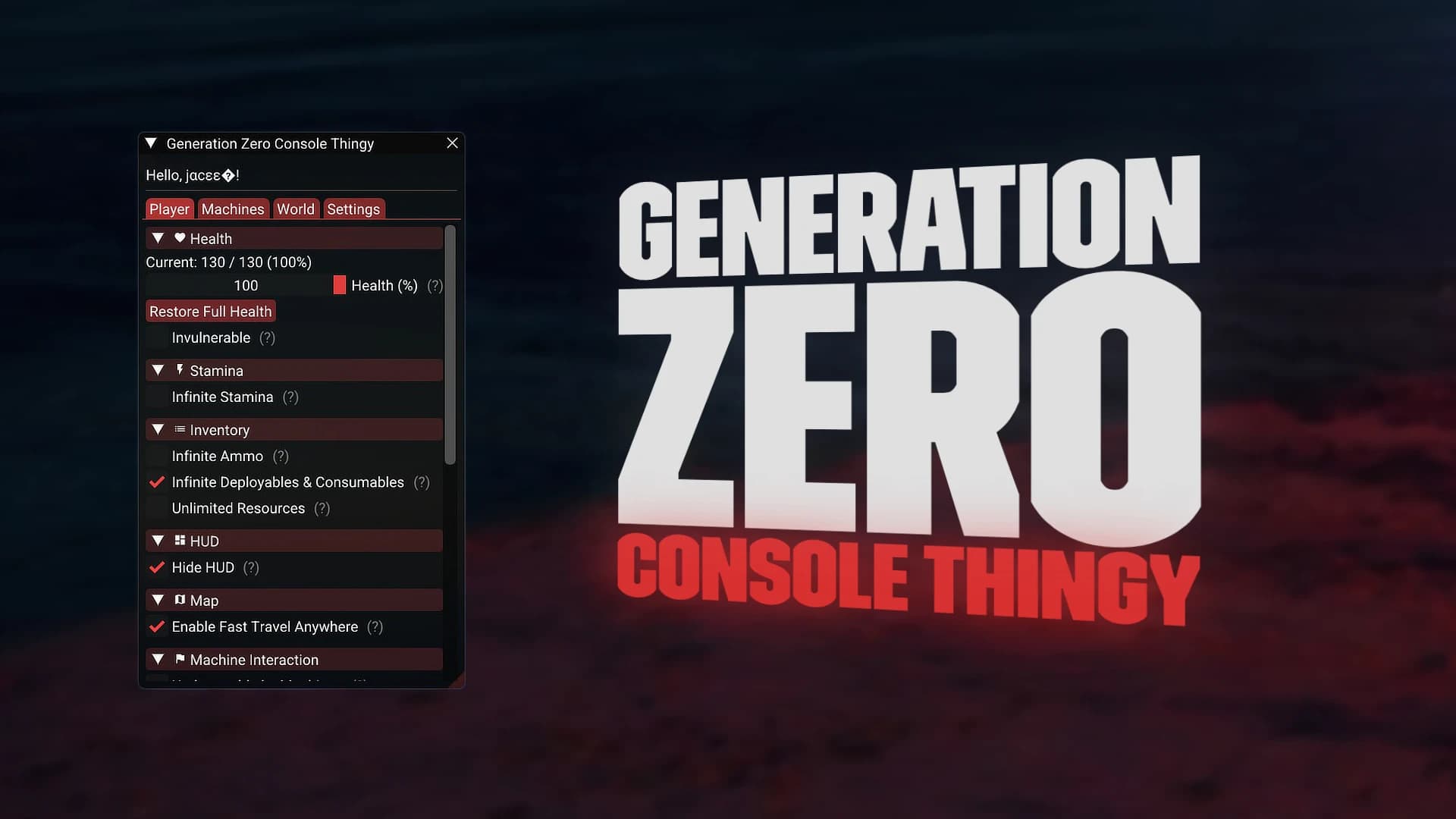 Generation Zero Console Thingy