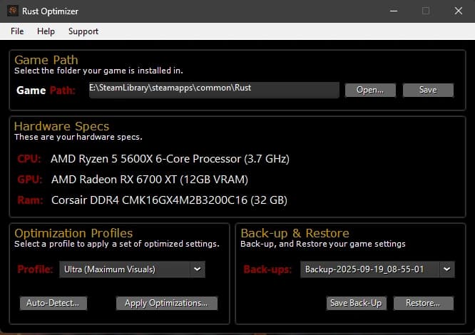 Rust Optimizer