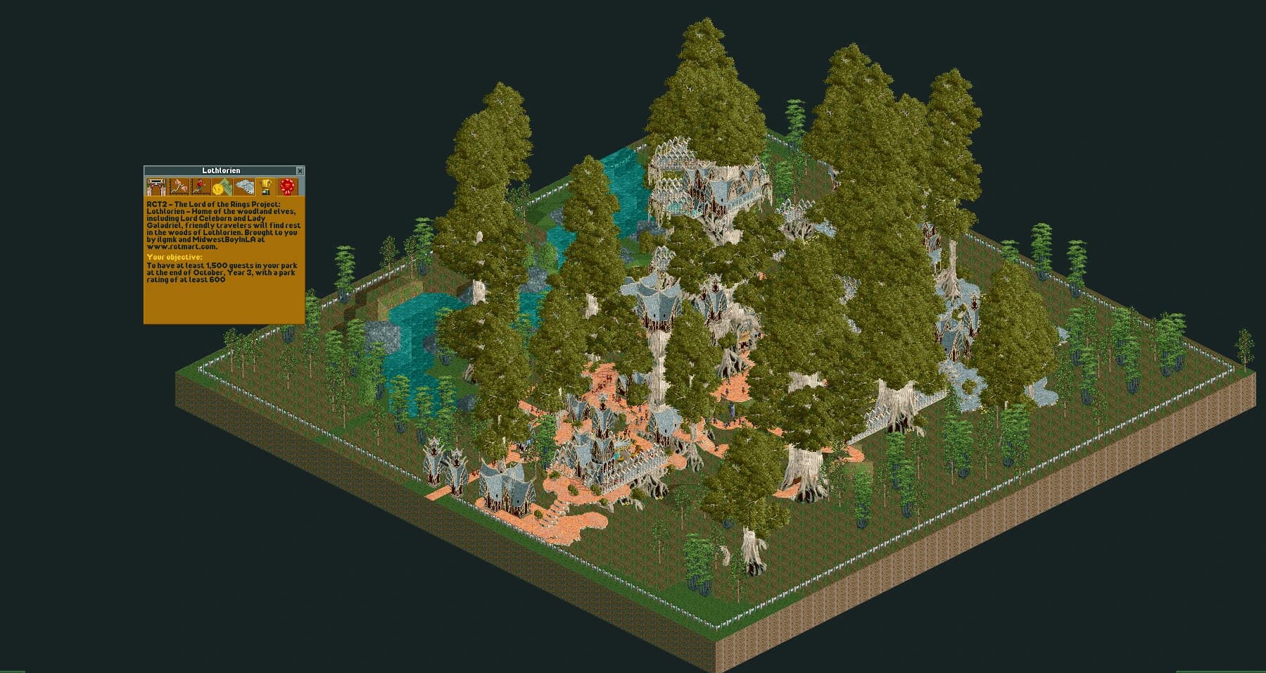 RCT2 Lord Of the Rings Parks and Objects