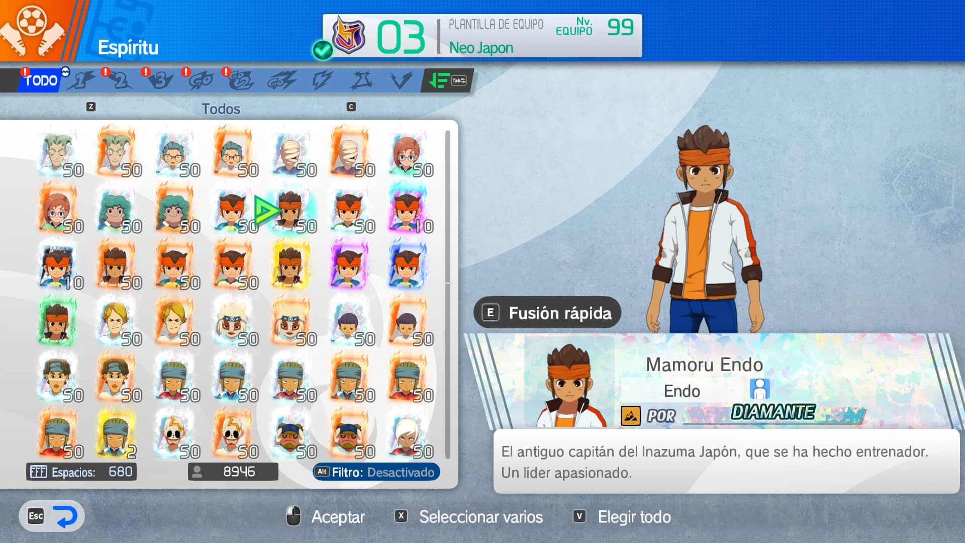 Inazuma Eleven Victory Road v5.0.1 (Diamont Rarity) Cheat Engine Table